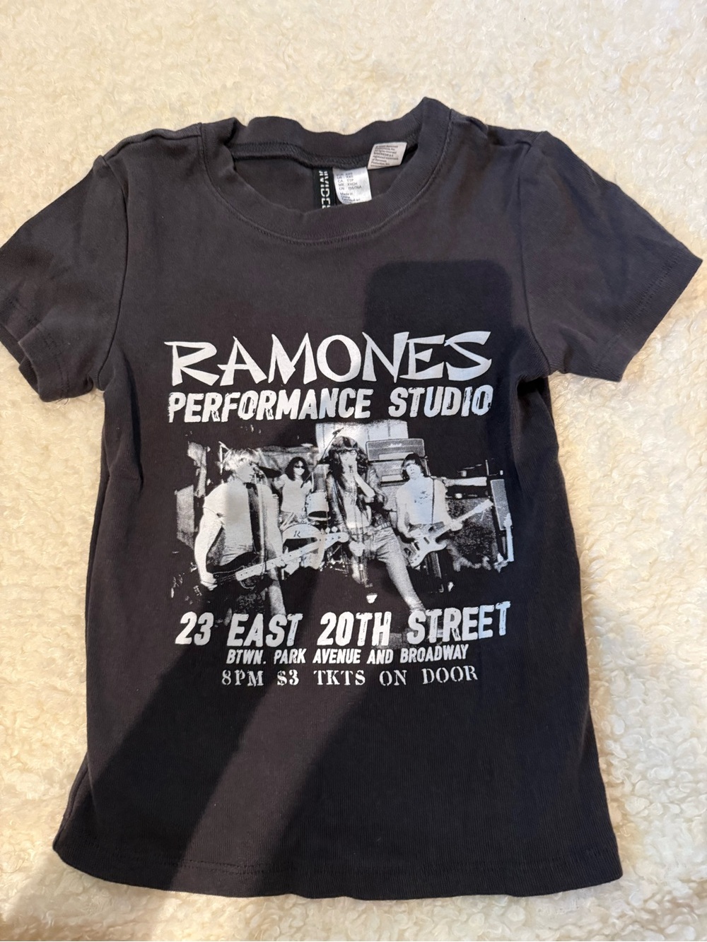 H&M Black Ramones Graphic Tee